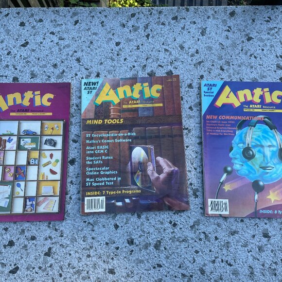 Antic Atari Resource Vtg Magazine Lot 3 - Picture 1 of 7